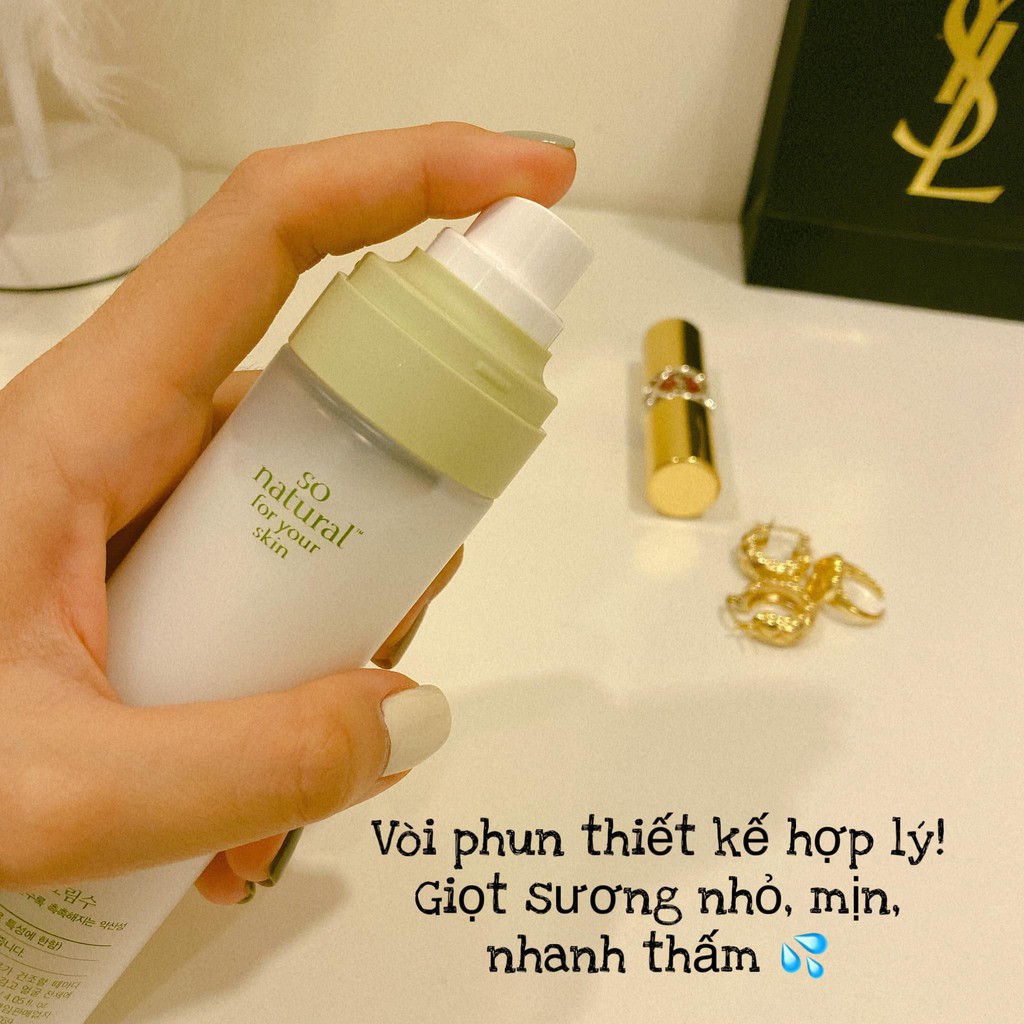 Xịt Khoáng Lúa Mạch So’Natural Green Barley Cream Mist 120ml