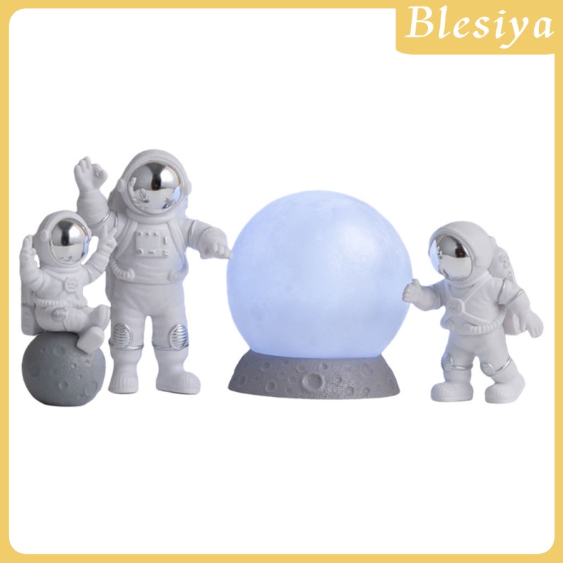 Set 4 tượng phi hành gia mini dễ thương trang trí bánh kem DIY