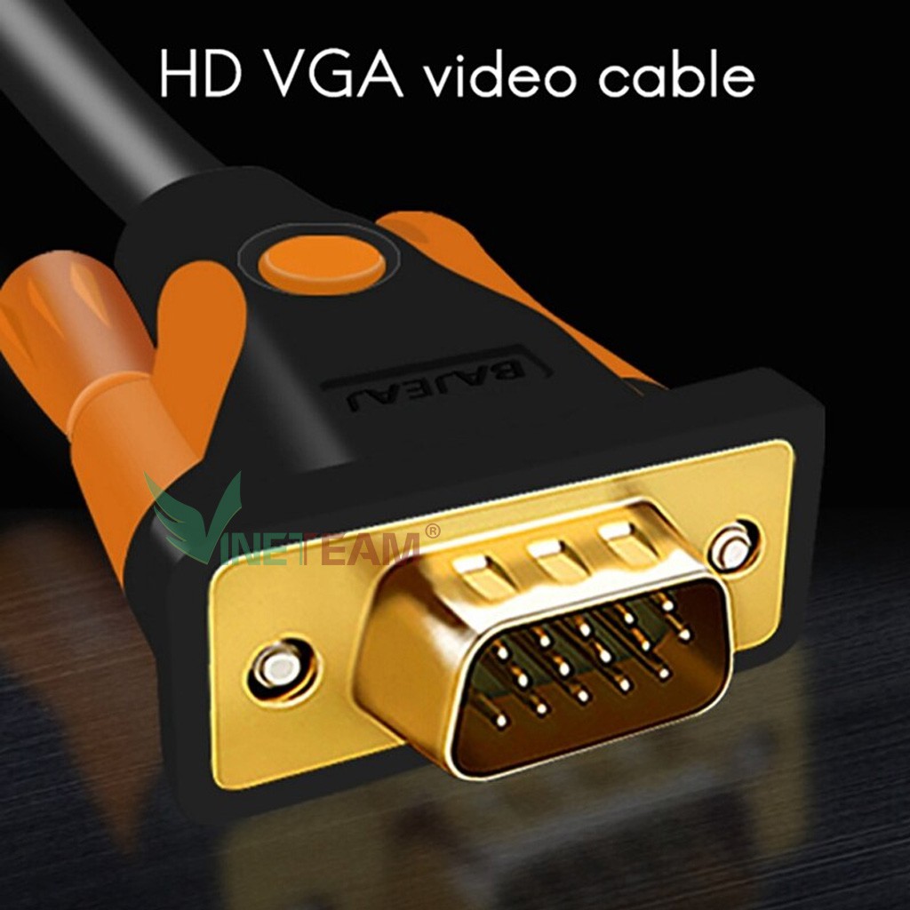 Cáp VGA 1080P 3m chuẩn 3+9 Bajeal Vga Sang Vga Cho Màn Hình Máy Chiếu -DC4448