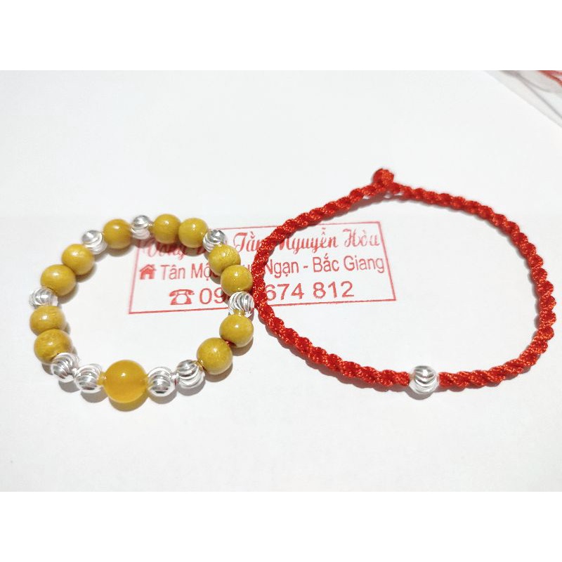 combo vòng dâu + vòng chỉ đỏ