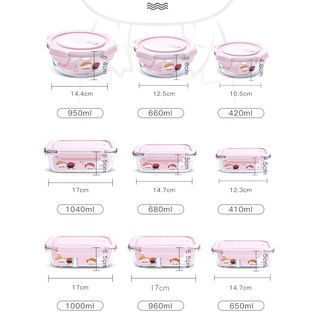 Hộp cơm văn phòng - Hộp cơm thủy tinh giữ nhiệt hình ngộ nghĩnh đáng yêu