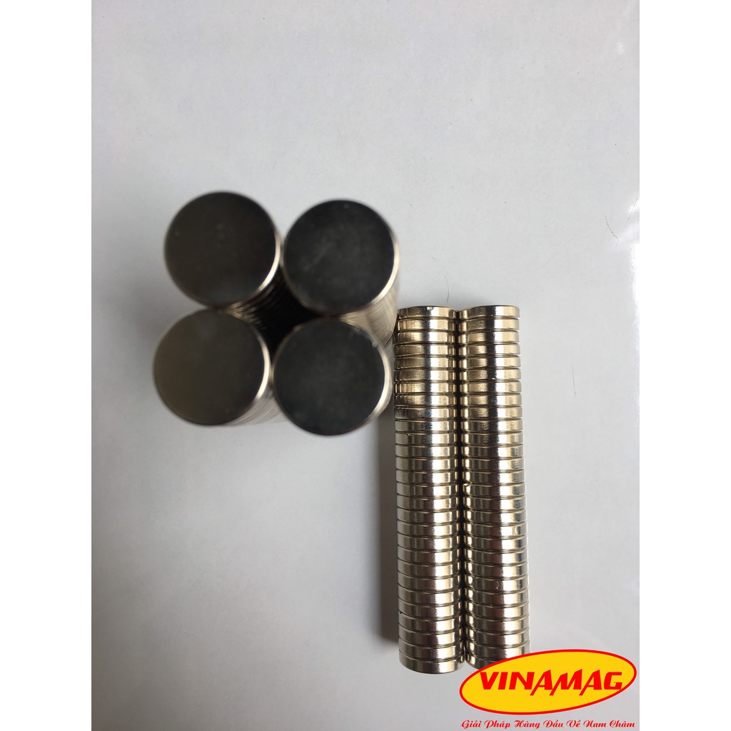 50 Viên 25x2mm nam châm đất hiếm NdFeB phi tròn , nam châm trắng lực từ mạnh