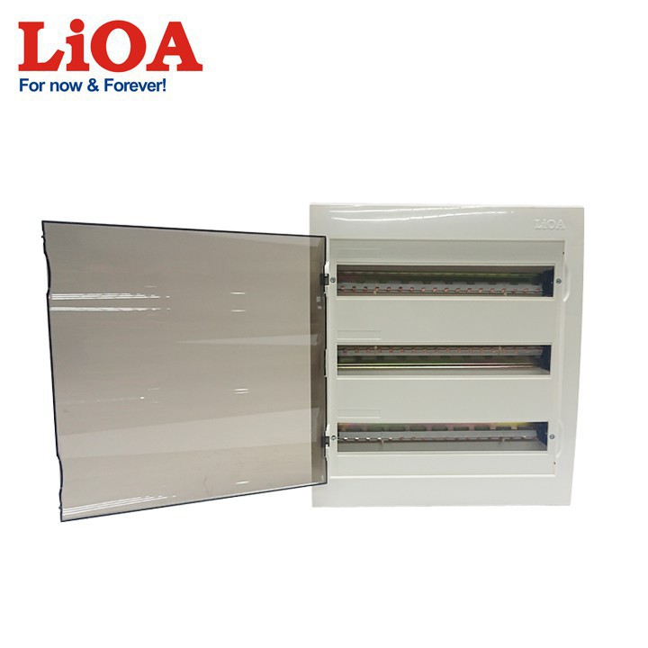 [CHÍNH HÃNG LIOA] Tủ điện LiOA đế nhựa dùng cho MCB, MCCB, RCBO chứa 36 đến 54 aptomat (SE4FC36/54LA)