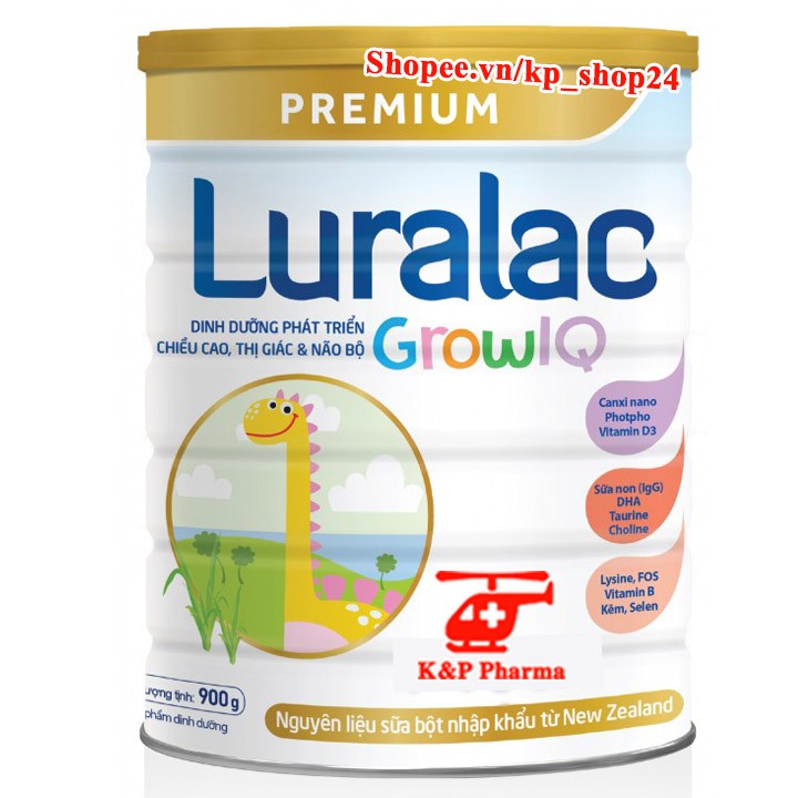 ✅ [CHÍNH HÃNG] Sữa tăng chiều cao Luralac Grow IQ StarFood 900g - Dinh dưỡng phát triển chiều cao, thị giác và não bộ