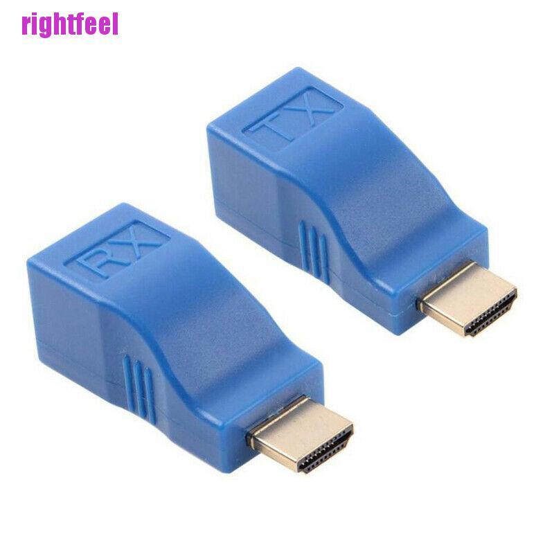 Set 2 Cáp Chuyển Đổi HDMI 1080p Sang Ethernet HDTV RJ45 Cat 5e / 6 Lan Chuyên Dụng