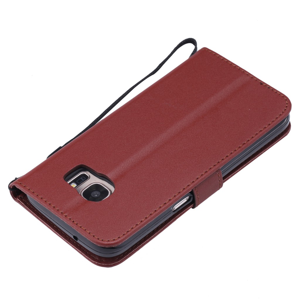 Flap leather case For Samsung Galaxy J7 Prime S5 S6 Edge Plus S7 Note 3 4 5 Card slot bracket Cover Casing