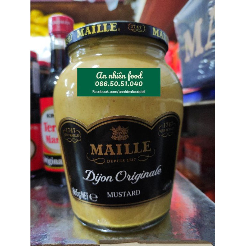 Mù Tạt Dijon nhập khẩu từ Pháp hiệu Maille 865Gram