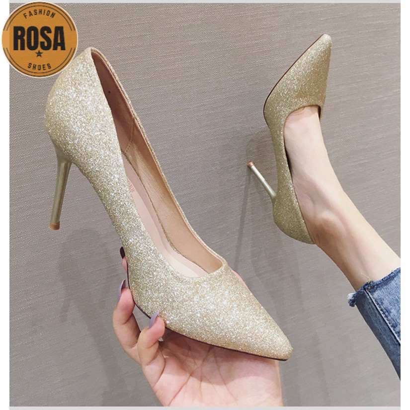 Giày búp Bê bít mũi kim tuyến 9p CG0292 Mys Loviie.Corner Rosa Shoes