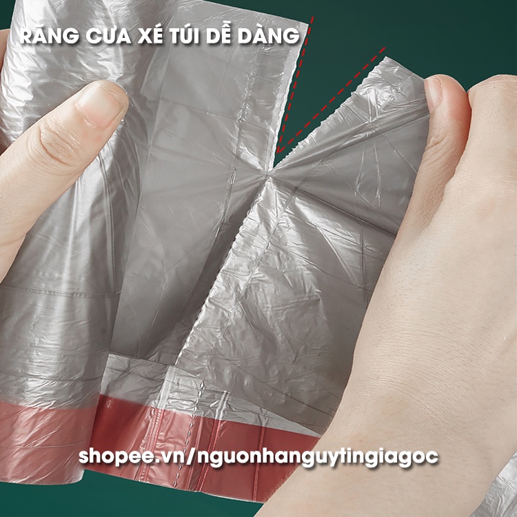 Túi đựng rác có quai xách tiện dụng siêu dai,chắc - 15 bao đựng rác tự phân hủy size 45*50 cm