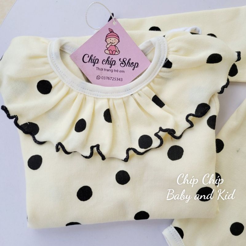 Bodysuit bèo tiểu thư cho bé gái chất cotton Hàn mềm êm giãn(5-15kg) _Chíp Chíp Shop