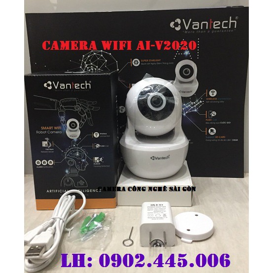CAMERA IP Wifi 2MP Vantech AI-V2020( BH 2 NĂM)