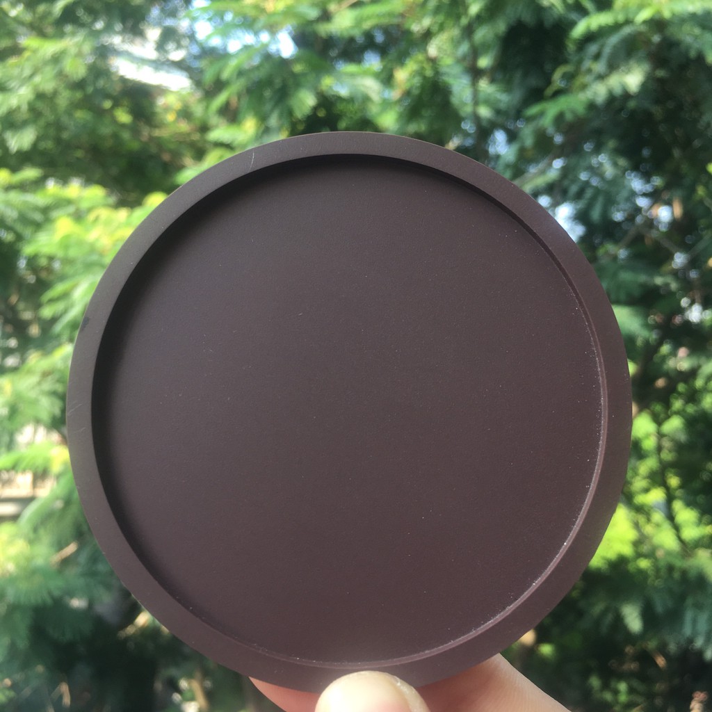 Lót ly cao su có sẵn giá rẻ, Sản xuất đế lót ly cao su màu đen sẵn hàng tại kho, miếng lót cốc chất liệu cao su màu nâu