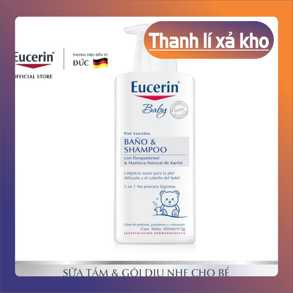 [CHẤT LƯỢNG] Sữa tắm gội dịu nhẹ cho bé Eucerin Baby Bano & Shampoo 400ml - 69728 [HÀNG TỐT]