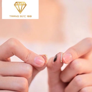 Bông tai Titan Nữ Khoen đá BTT16