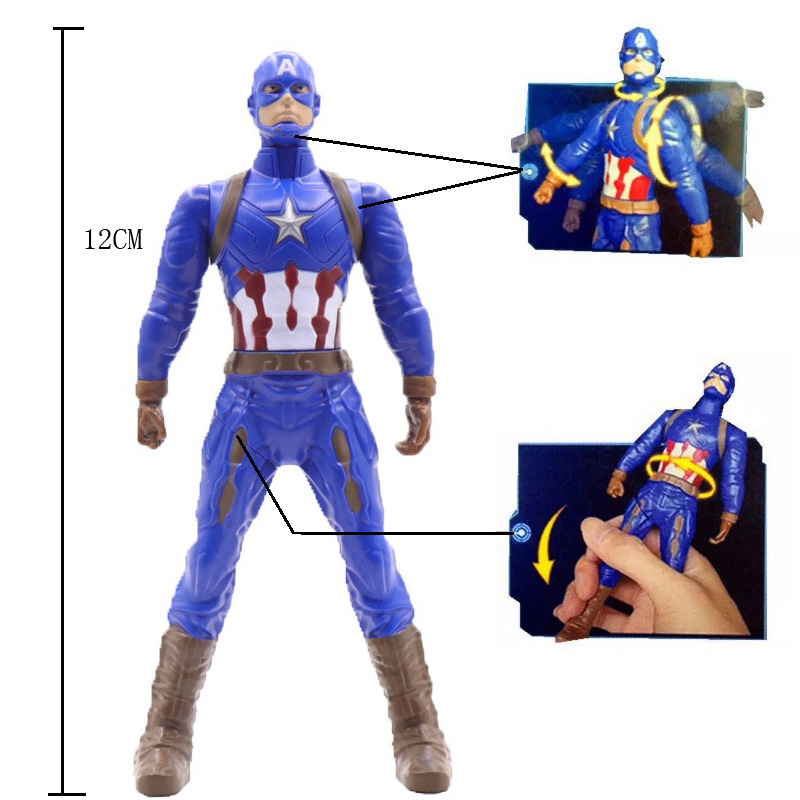 1 Đồ Chơi Siêu Anh Hùng Marvel PVC 360° Mô Hình Nhân Vật Người Nhện / Người Sắt / Hulk Dễ Thương Dùng Làm Quà Tặ