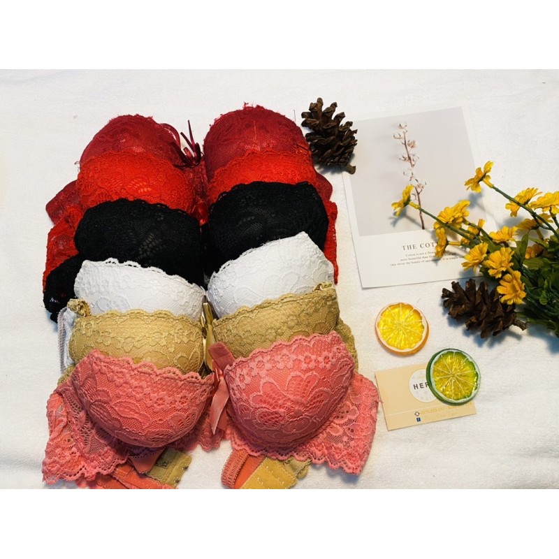 Áo ngực lót nữ Bra size nhỏ đệm ngực vừa ren H.E.R.A shop