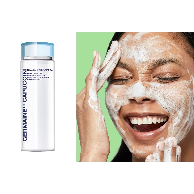 Sữa Rửa Mặt Thanh Lọc Da Excel Therapy O2 Comfort Youthfulness Cleansing Milk Germaine De Capuccini 200ml