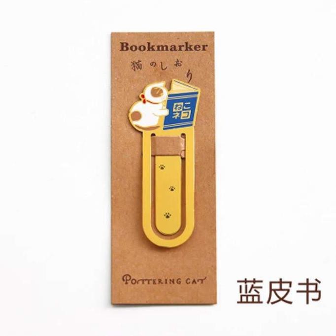 !!  Bookmark chặn sách kim loại hình mèo  ngộ nghĩnh