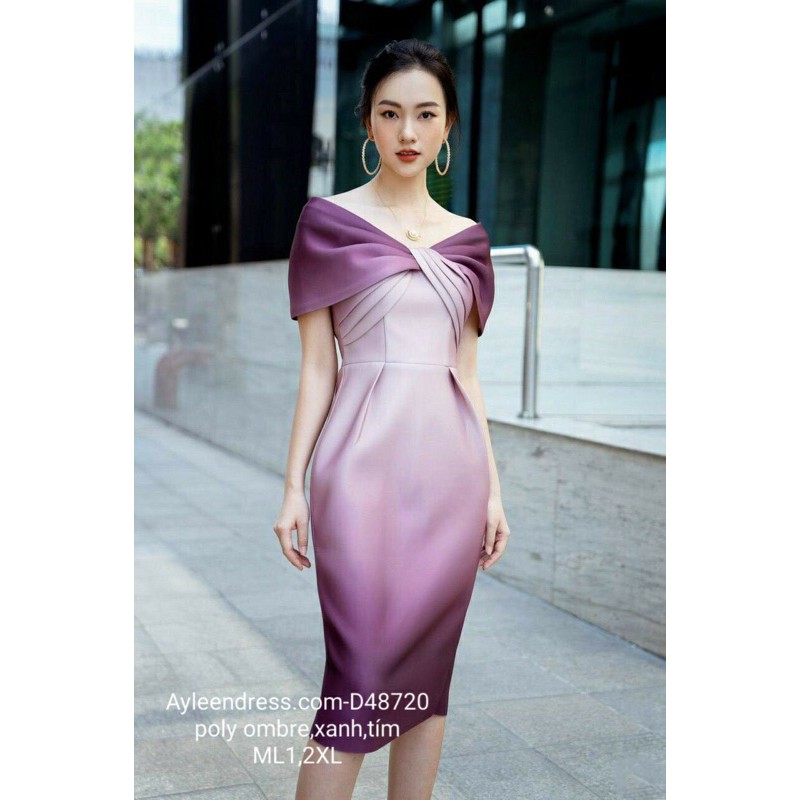 Đầm body ombre trễ vai trẻ trung