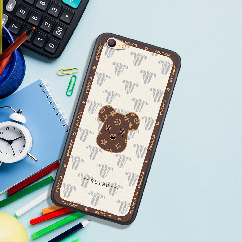 ỐP LƯNG  OPPO A33 - A37 - A39 - A57 cũ - A59 - A57 4G (2022)  , IN HÌNH GẤU BEAR LOVELY ĐỘC LẠ.