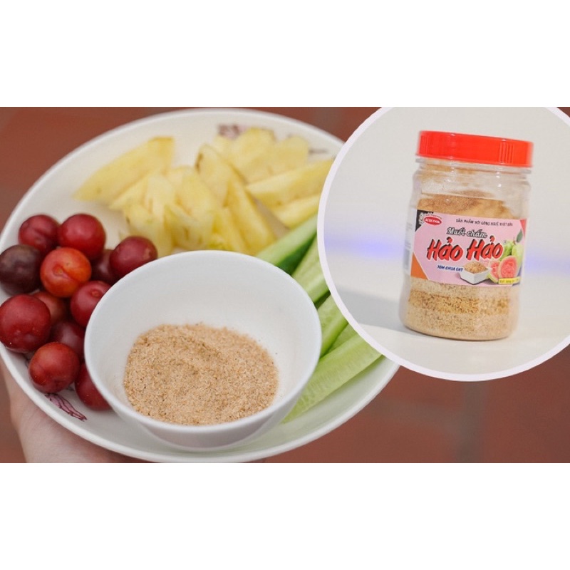 Muối chấm hảo hảo chấm hoa quả , thịt luộc siêu ngon