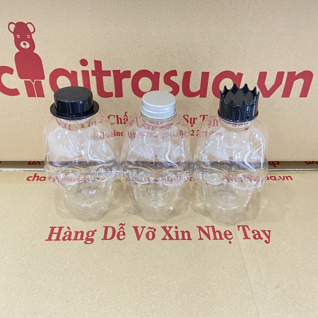 Chai nhựa PET cao cấp hình đầu lâu 700ml - Mẫu Mới