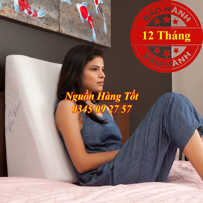 Gối Chống Trào Ngược Dạ Dày Ở Người Lớn HARU 60x60x26cm Giúp Giảm Viêm Họng, Nuốt Khó, Ợ Nóng.