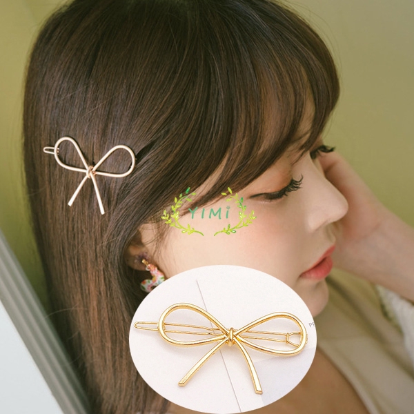 Kẹp Tóc Hình Tam Giác Màu Vàng Cho Nữ