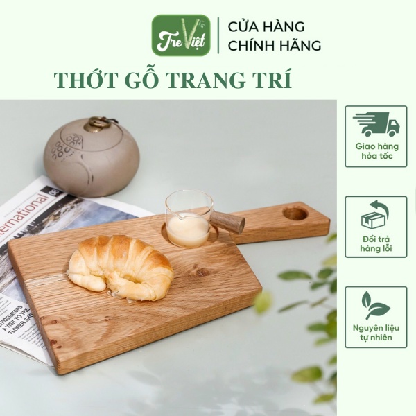 Thớt gỗ trang trí chụp ảnh/ Thớt decor gỗ cao su siêu đẹp cho cá nhân/ nhà hàng/ cà phê/ quán ăn | Tre Việt