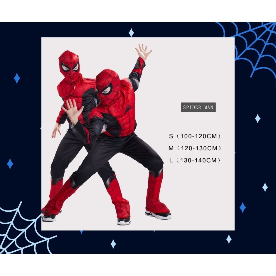 Siêu Giảm Giá [ Quà Noel ] Đồ hoá trang bộ quần áo trẻ em liền thân Người Nhện độn bông Spiderman  [ SẢN PHẨM HOT ]