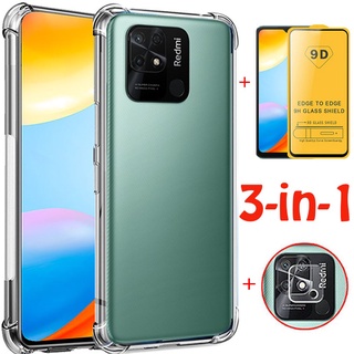Ốp Điện Thoại TPU + Kính Cường Lực 3 Trong 1 Siêu Bền Chống Sốc Cho Xiaomi Poco C40 Redmi 10C 10 redmi10C