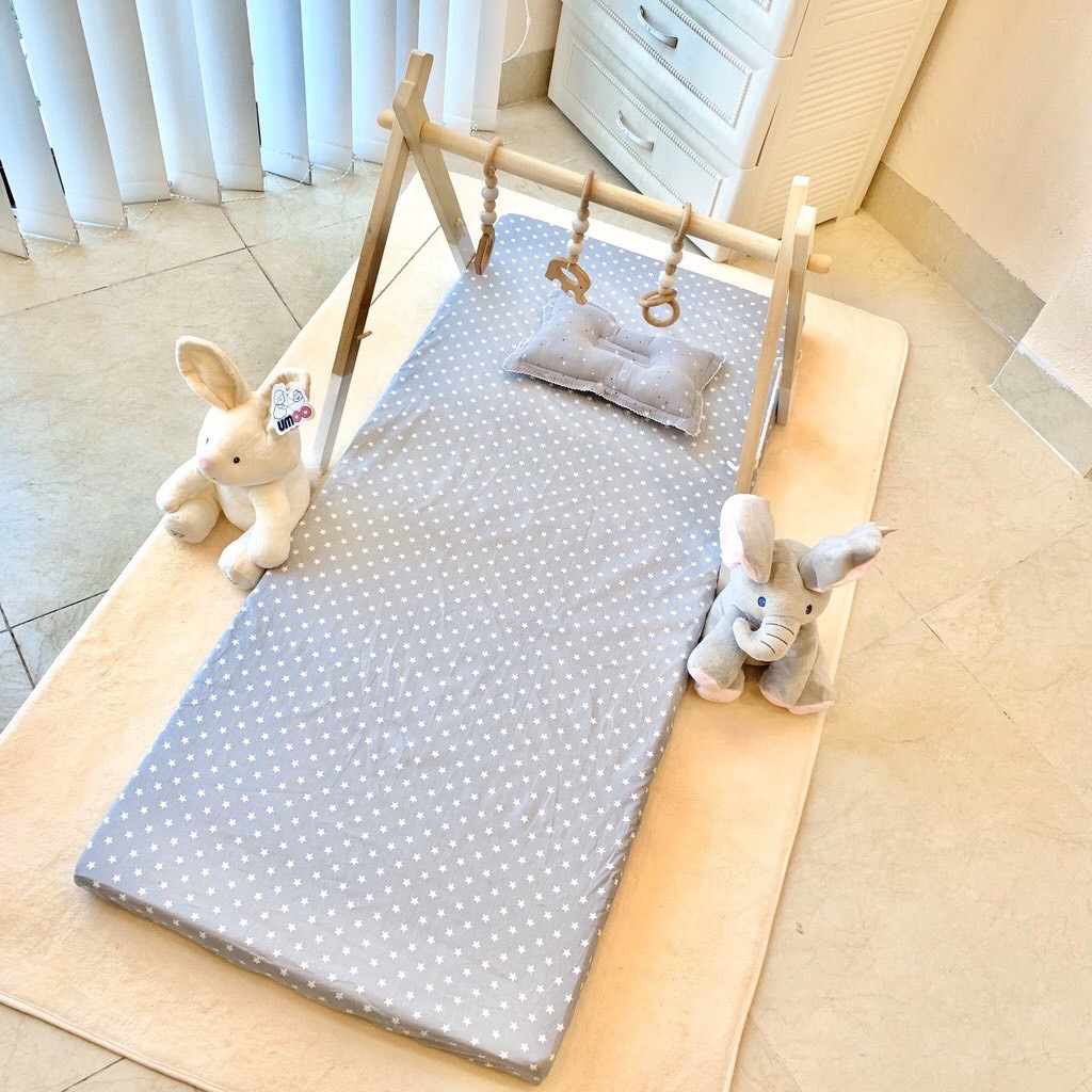 Ga giường nhựa Holla bọc nệm xơ dừa size 60x140x5 cm ( nhận may theo mẫu vải và size yêu cầu)