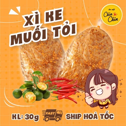 Bánh tráng trộn phơi sương xì ke muối nhuyễn tỏi siêu cay Tây Ninh 30g  , đồ ăn vặt ChinChin