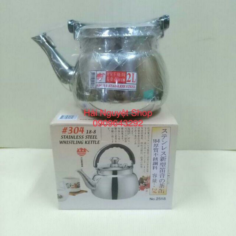 Ấm Đun Nước Inox 304 Cao Cấp ĐÀI LOAN - Có Còi Reo 2 lít, 3 lít, 4 lít, 5 lít, 7 lít