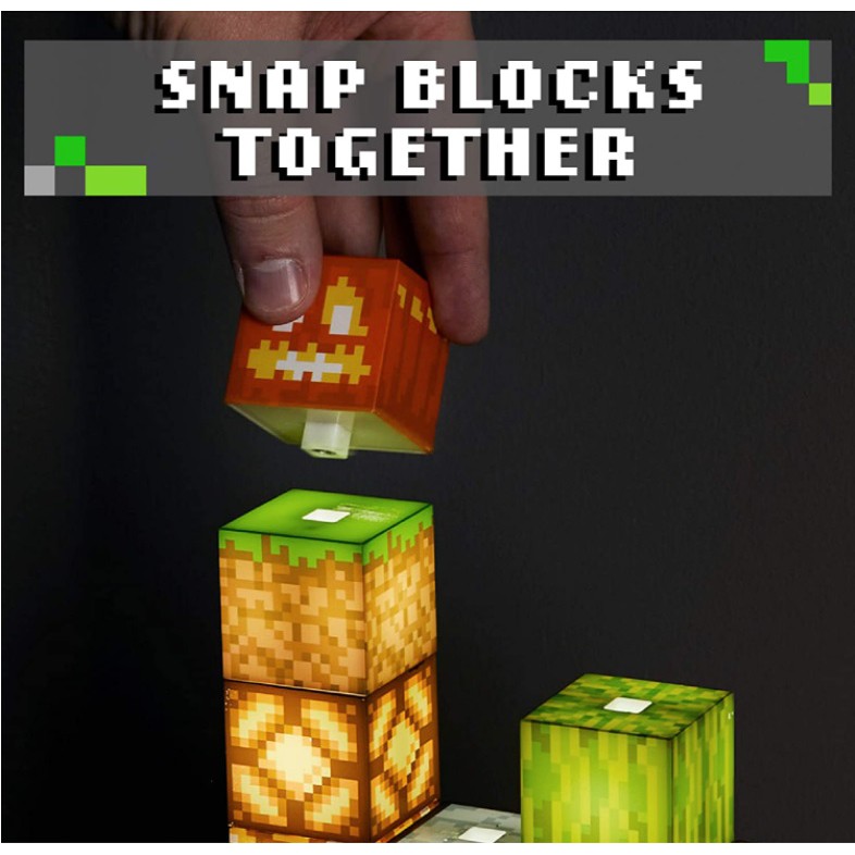 Đồ chơi minecraft đèn phát sáng xây dựng các block minecraft