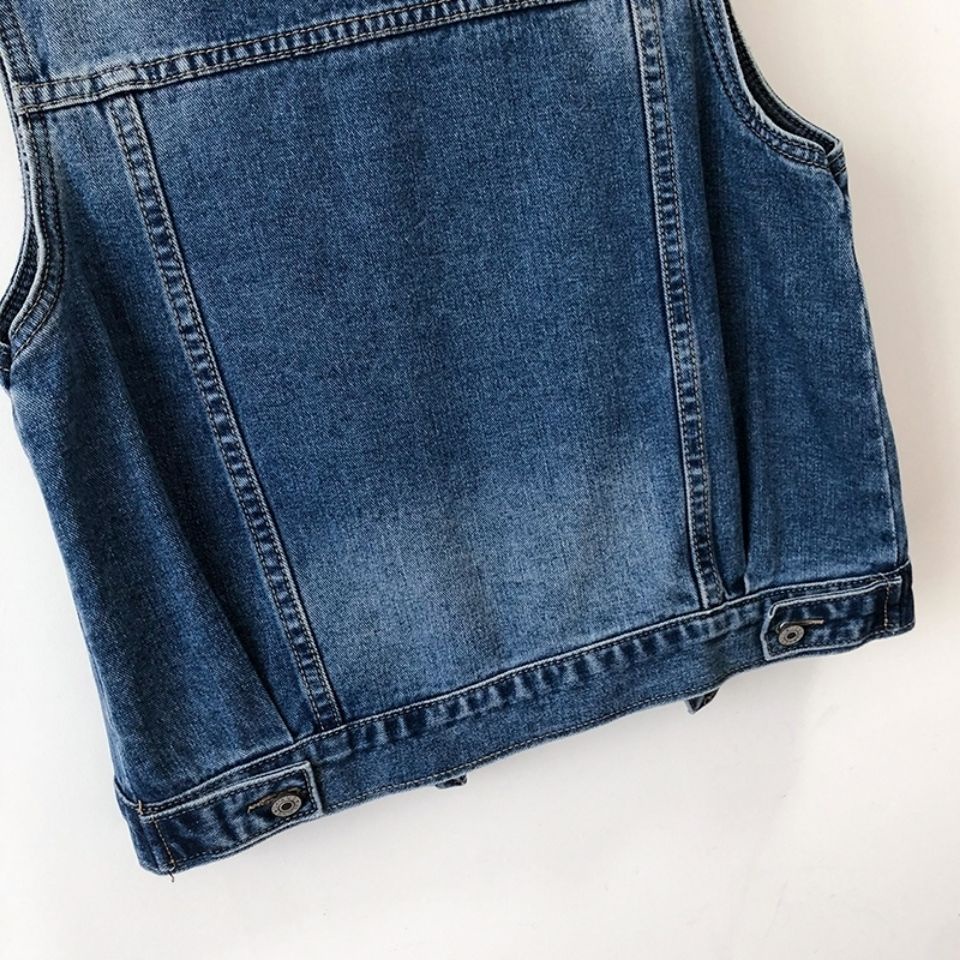 Áo Khoác Denim Không Tay Phong Cách Hàn Quốc Dành Cho Nữ