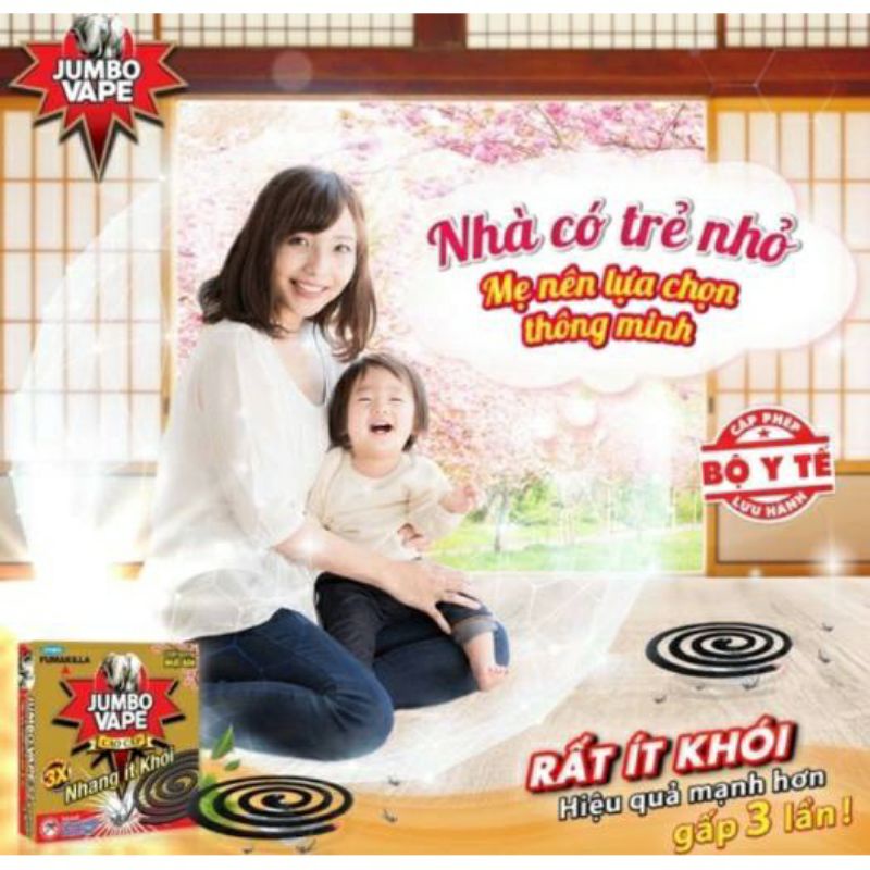 Nhang trừ muỗi cao cấp jumbo hộp 10 khoanh mạnh gấp 3 lần