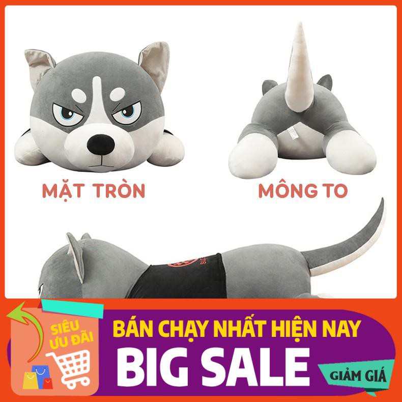 Chó Bông Husky, Chó Alaska GIÁ GỐC TẬN XƯỞNG Thú nhồi bông chất liệu 100% Bông Gòn Cao Cấp - Vải Nhung Cao Cấp Co Dãn