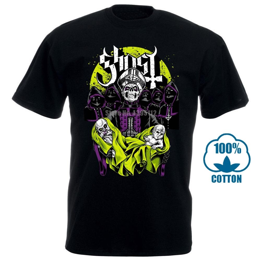 Áo Thun Đen In Hình Ban Nhạc Rock Ghost Bc Papa Emeritus Size S 3Xl