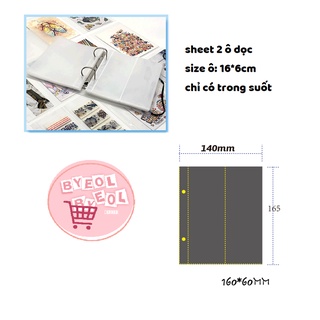 Trang lẻ đựng ảnh, card cho sổ 2 còng - sheet binder 2 còng