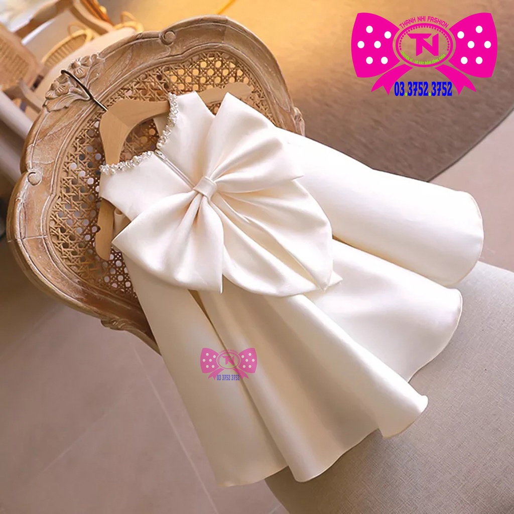 Váy bé gái Taffa Lụa Trắng sang chảnh - Váy Công Chúa TN2330014