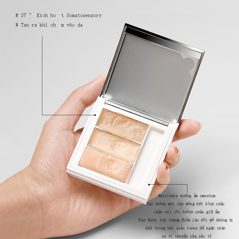 Rnw Bảng Kem Che Khuyết Điểm Ba Màu Che Phủ Mụn Và Quầng Thâm Hiệu Quả