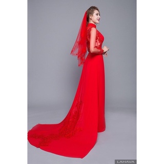 voan cô dâu phối ren xinh