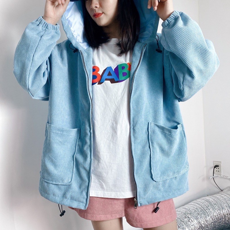 Áo khoác nhung tăm siêu xịn sò hình chụp thật