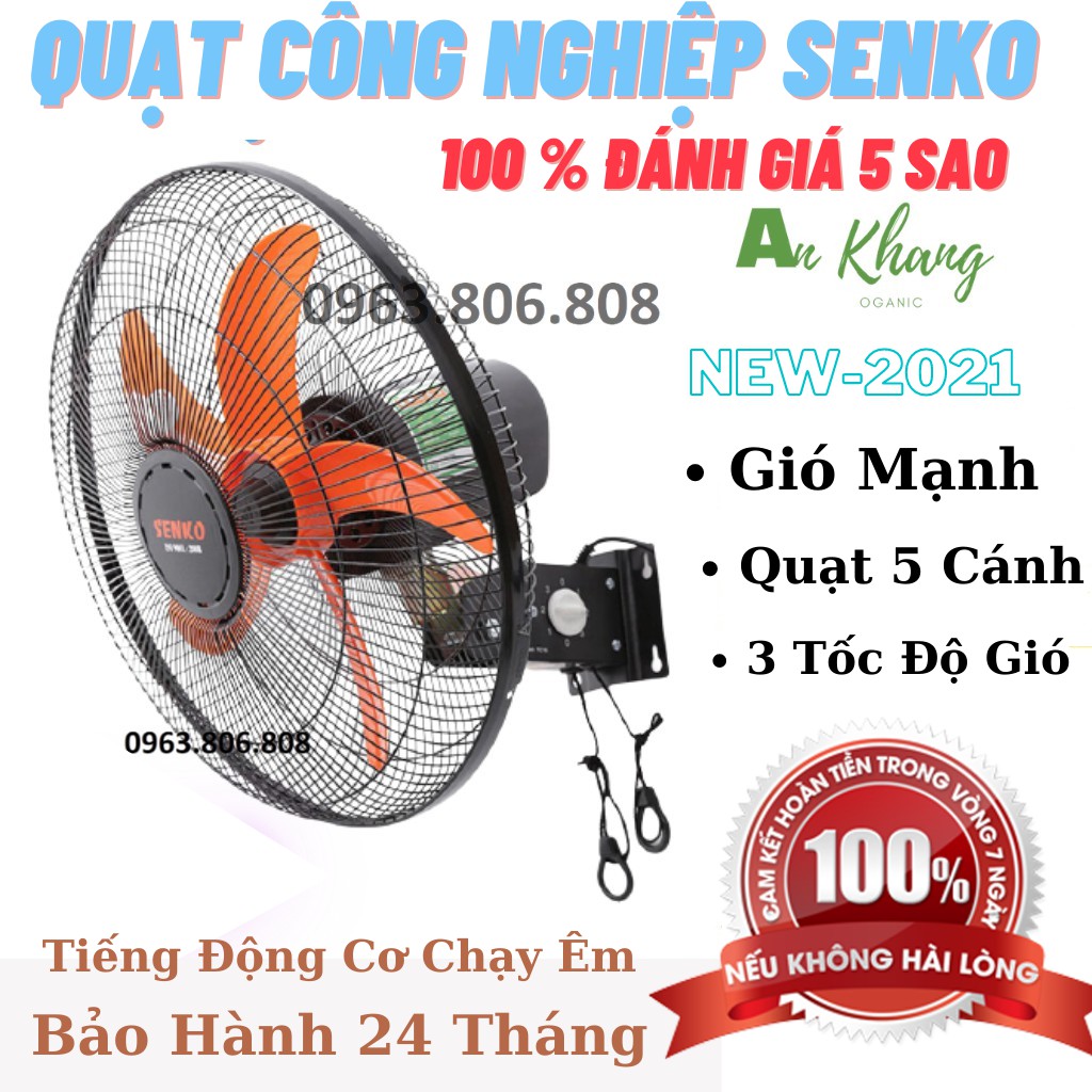 [ Xả Kho ] Quạt Treo Tường Công Nghiệp 2 Dây SENKO TC1686- Bảo Hành 2 Năm-Quạt Điện Treo Tường Giá Rẻ