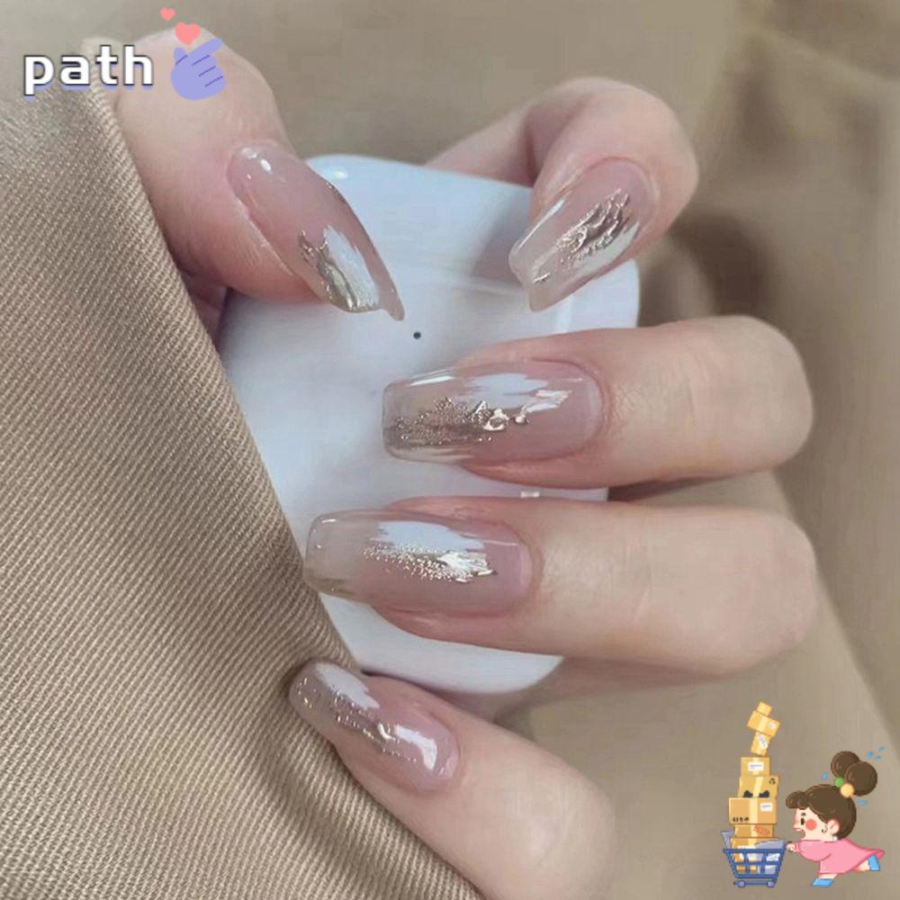 Bộ 24 Bông Hoa Trang Trí Xinh Xắn Chất Lượng|Bộ Móng Tay Giả Dạng Nhấn Phong Cách Pháp