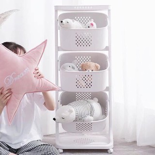 Kệ Plastic đựng đồ 3 tầng di động đa năng