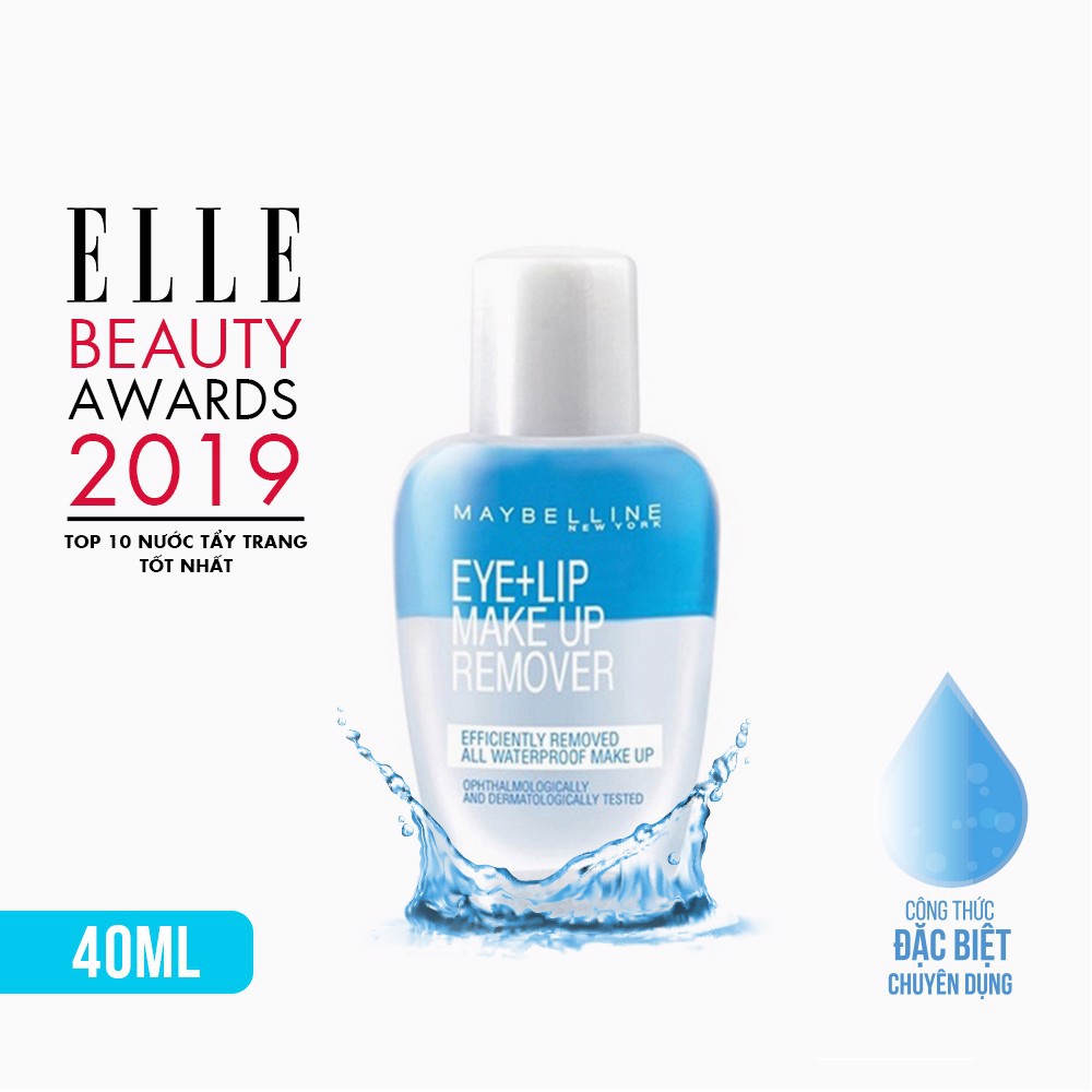 Tẩy trang mắt môi Maybelline Eye + Lip Makeup Remover 40ml