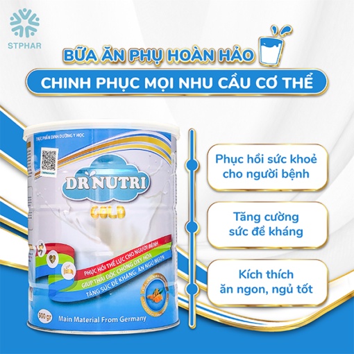 Sữa nghệ tăng cân Dr. Nutri Gold dinh dưỡng cho bệnh nhân hậu phẫu người suy dinh dưỡng lâu năm