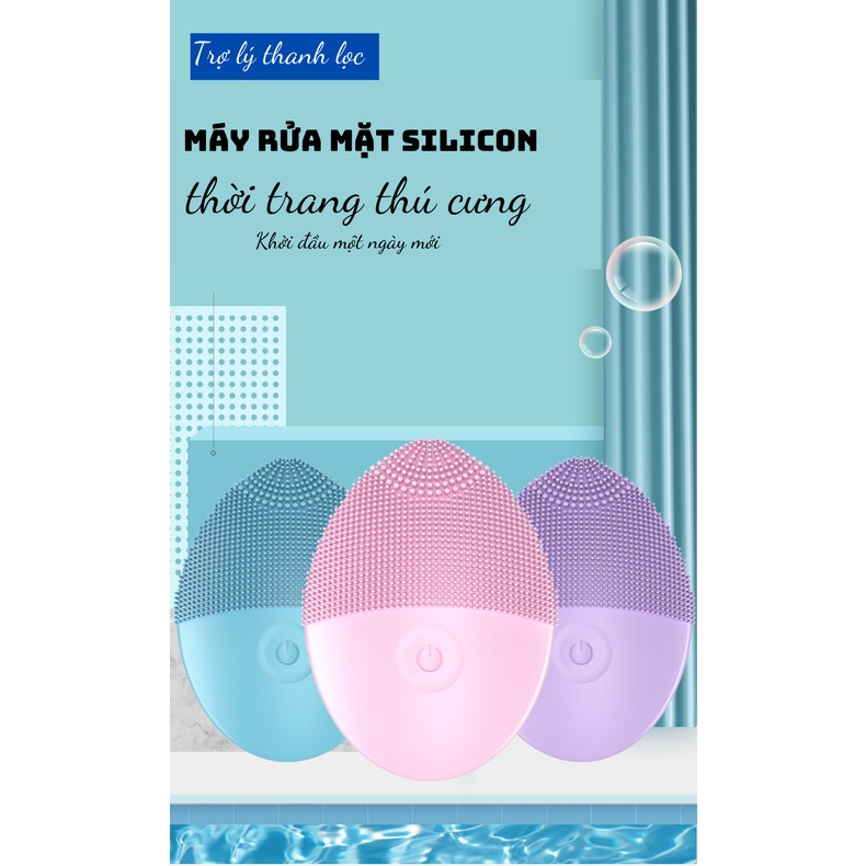 Máy Rửa Mặt Silicon, Dụng Cụ Rửa Mặt, Dụng Cụ Chăm Sóc Da Mặt, Máy Massage Mặt N2001-2 Ngân Shop